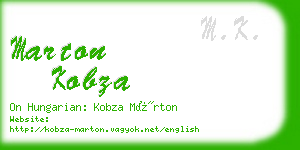 marton kobza business card